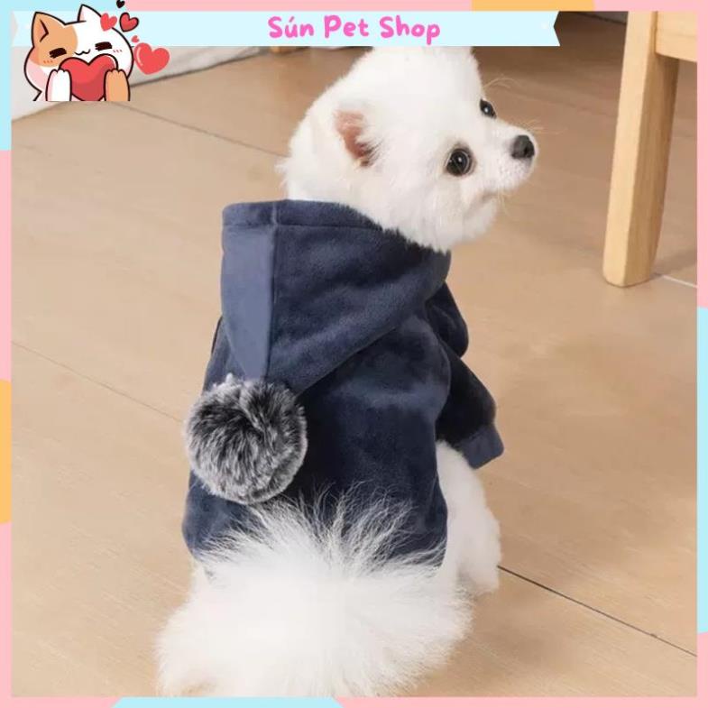 Áo Hoodie nhung cao cấp cho thú cưng - Áo cho chó mèo mùa đông