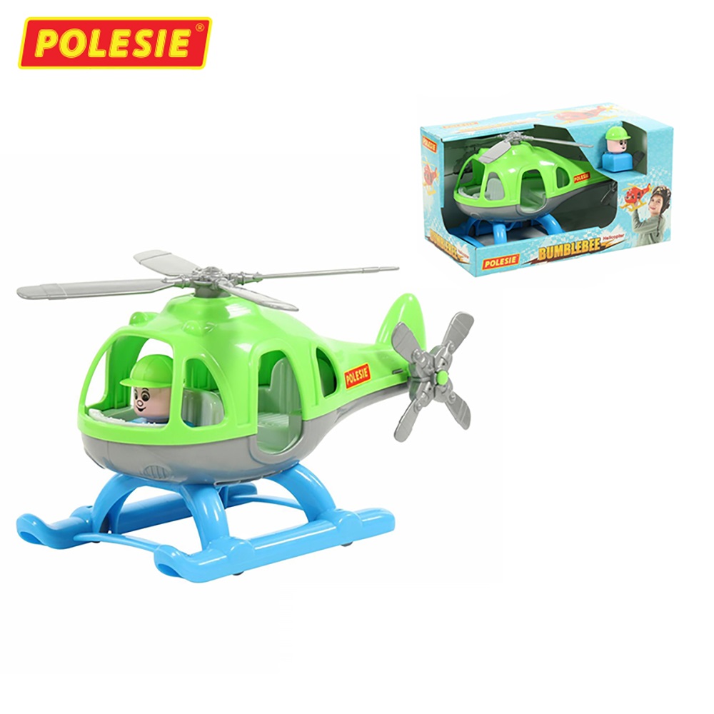 Máy Bay Trực Thăng Đồ Chơi Bumblebee, Đồ Chơi Giáo Dục, An Toàn, Phát Triển Tư Duy, Sáng Tạo Cho Bé - Polesie Toys 67654 (Giao màu ngẫu nhiên)