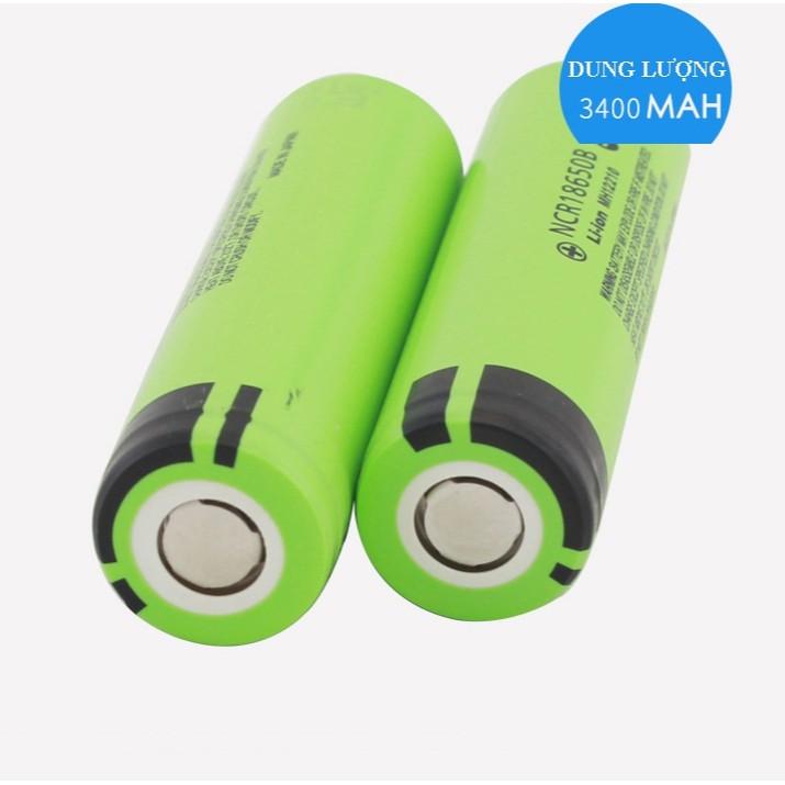 Hộp 2 viên Pin sạc 3.7v 18650 3400mAh Cho Box Sạc Dự Phòng, Đèn Pin