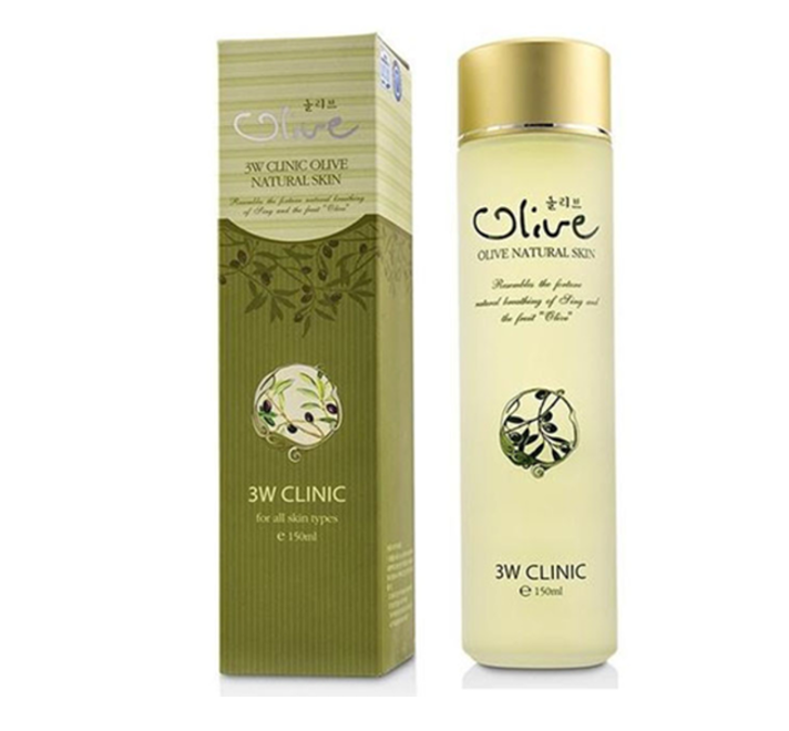 Nước hoa hồng dưỡng trắng da tinh chất dầu Olive 3W CLINIC Hàn Quốc 150ml