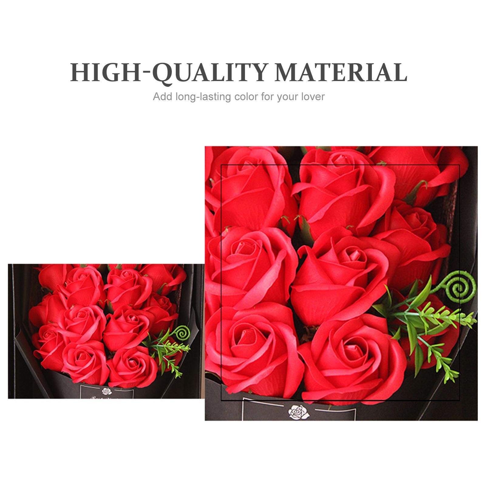 Hộp quà tặng Hoa hồng thơm nhân tạo 18 bông