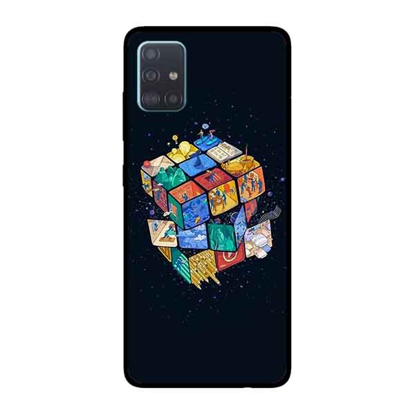Ốp Lưng in cho Samsung Galaxy A51 mẫu Rubik Vũ Trụ - Hàng Chính Hãng