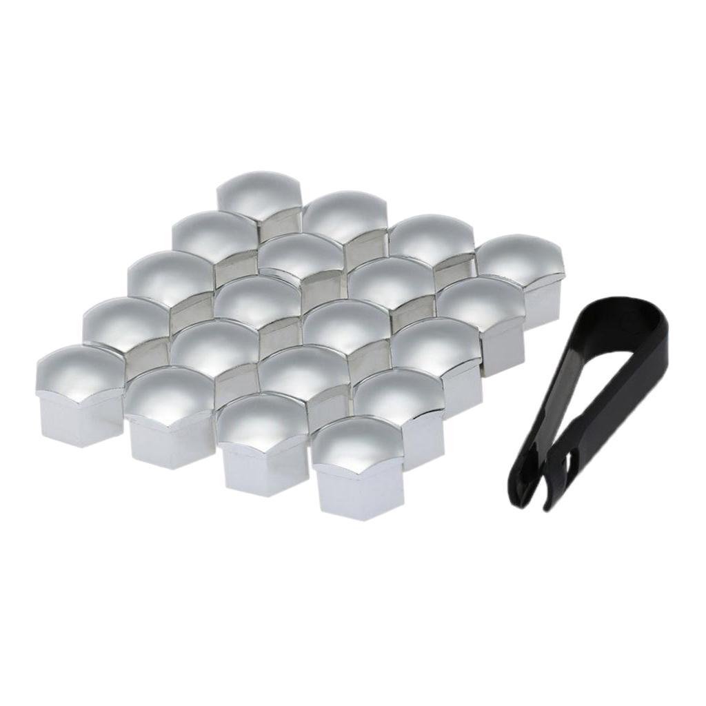 2x20pcs Universal 21mm Wheel Nut Covers Lug Nut Caps Screw Protector