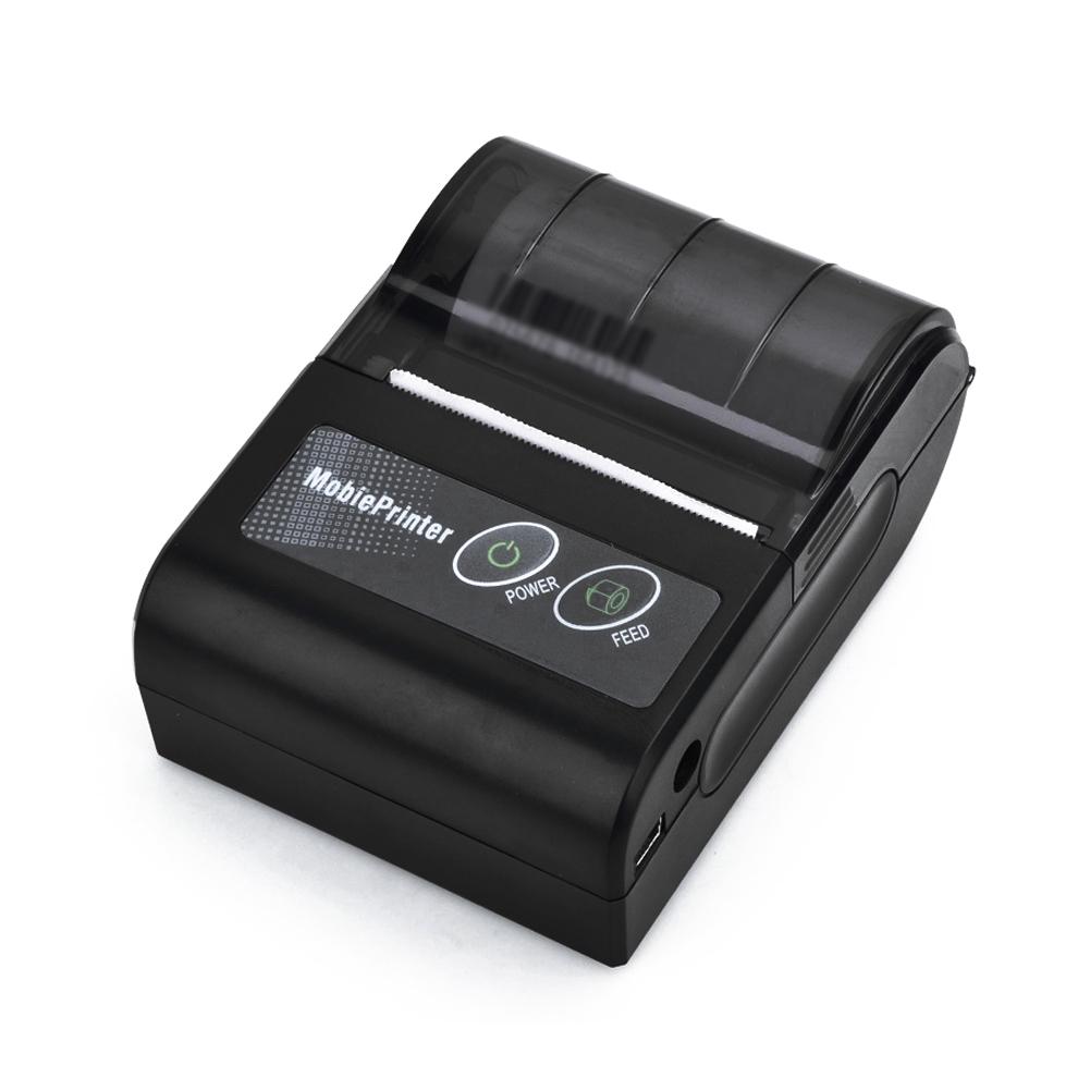 USB 58MM BT Portable Pocket Printer Thermal Printer Wireless Bill Mini Printer Handheld Printer Compatible with Android