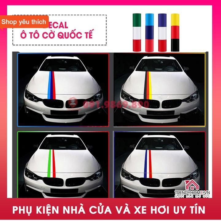 ️FLASH SALE️ decal dán xe thể thao phong cách BMW M sport, cờ ý, đức, pháp, loại cao cấp độ bền cao - Ý *1m