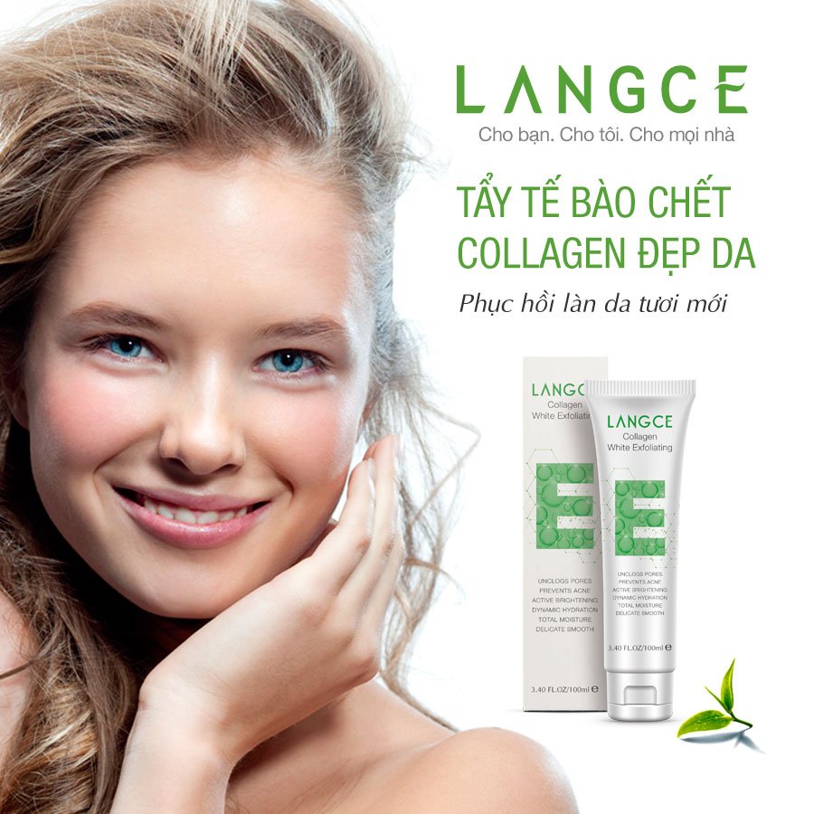 TẨY TẾ BÀO CHẾT COLLAGEN TRẮNG DA LANGCE - LANGCE COLLAGEN WHITE EXFOLIATING 100ML