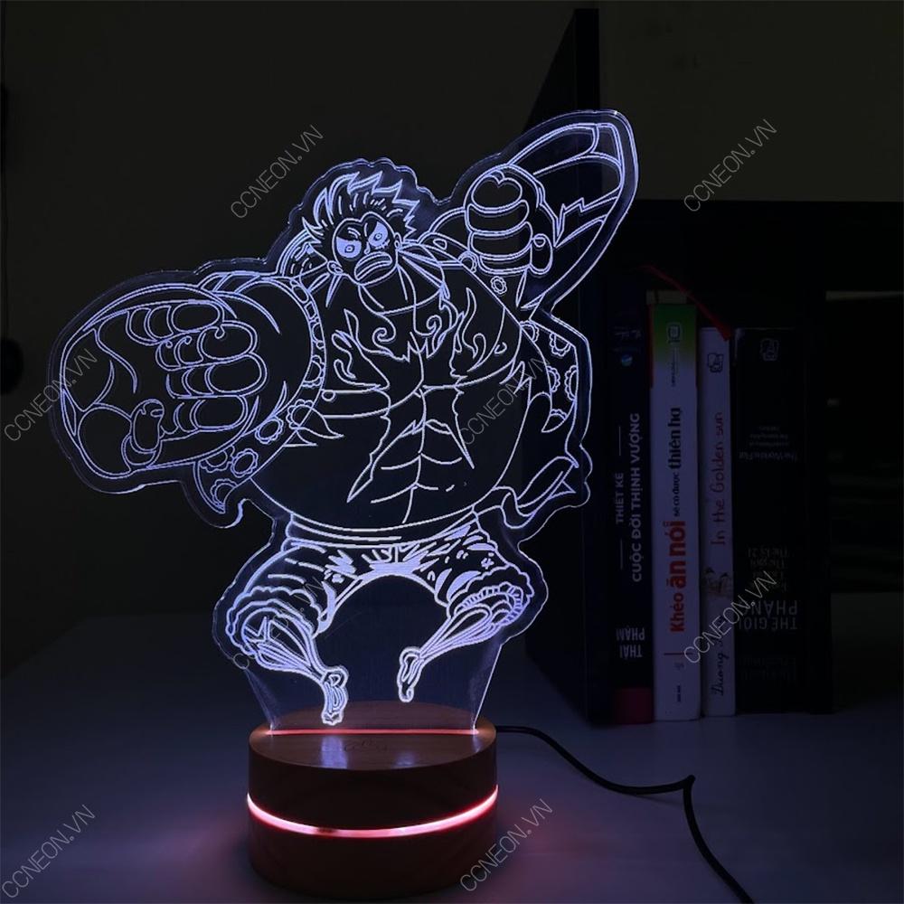 Đèn Led 3D Anime - Đèn Led 16 Màu Hình Nhân Vật Hoạt Hình, Đèn Ngủ Led 3d, Cảm Ứng , Điều Khiển Từ Xa