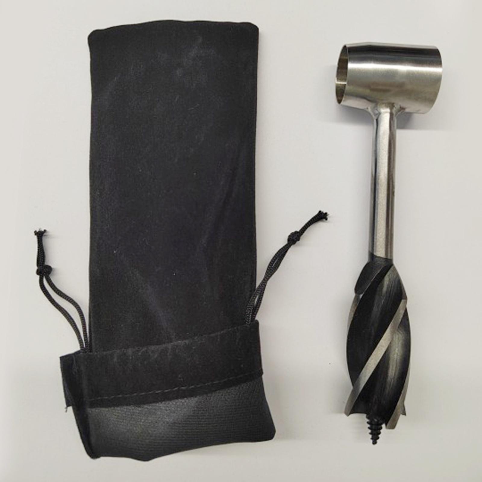 2x Stainless Steel Manual Wood Auger Survival Tools for Outdoor Emergency