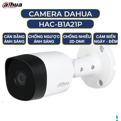 CAMERA THÂN NGOÀI TRỜI HDCVI DAHUA HAC-B1A21P 2MP - HỒNG NGOẠI ĐẾN 20M, NGƯỢC SÁNG, CÂN BẰNG TRẮNG