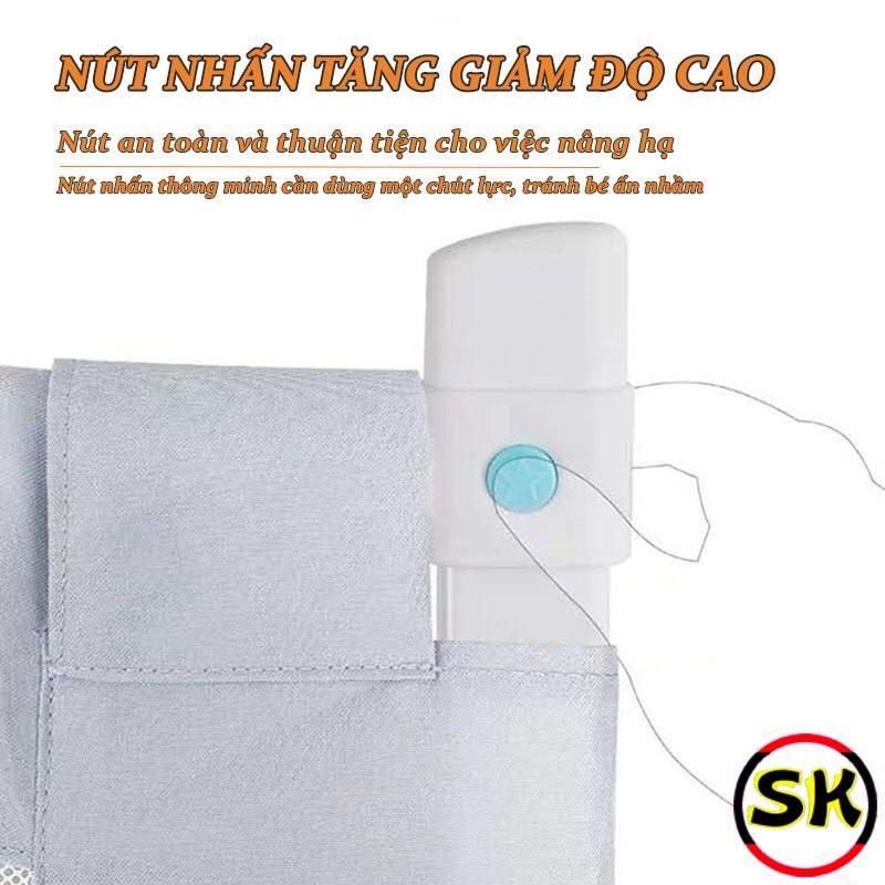 Thanh chắn giường - Bản nâng cấp mới nhất, nâng hạ từng bên, lắp đặt dễ dàng, An toàn cho bé (giá 1 thanh)