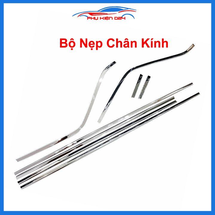 Bộ nẹp viền chân kính cong kính Ertiga 2019-2021 Inox sáng bóng chuẩn form xe