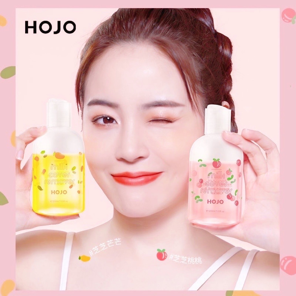 Chai Nước Tẩy TrangHOJO 2 Tầng Hương Đào, Xoài Sạch Da, Lành Tính Với Mọi Da 200ml Chính Hãng