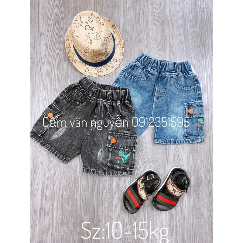 Xả nốt quần sooc jean túi hộp bé trai
