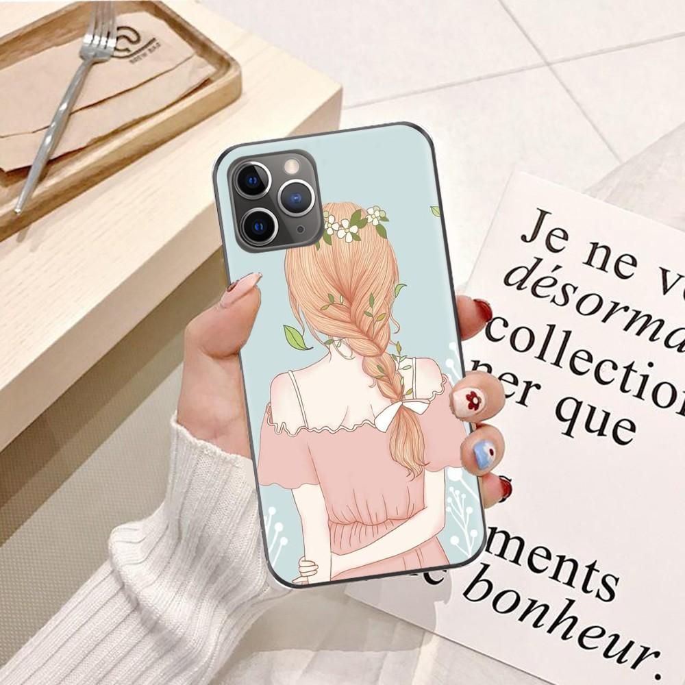 Ốp lưng dành cho iPhone XS Max Silicon dẻo hình Phía Sau Cô Gái