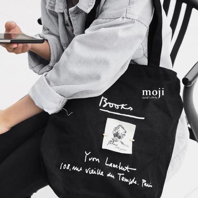 TÚI TOTE BAG TÚI VẢI ĐEN TRẮNG STYLE HÀN QUỐC - BOOKS