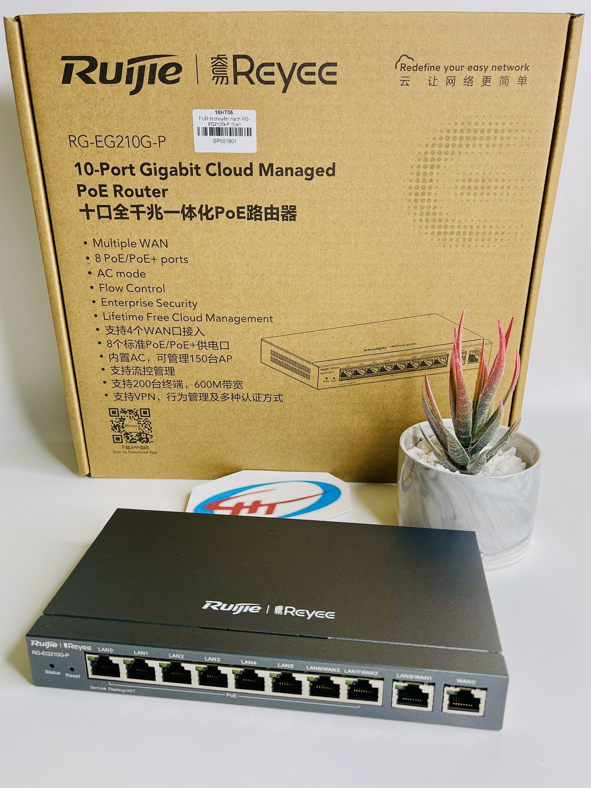 Router Wifi Ruijie Reyee RG-EG210G-P 10-Port, Hàng Chính Hãng.