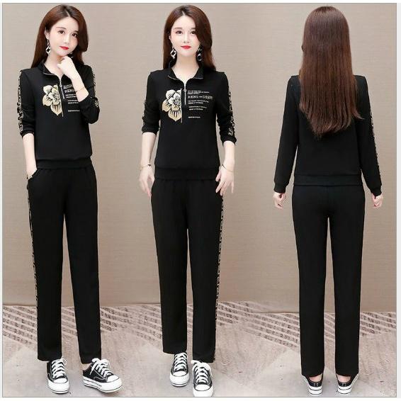 SET BỘ THỜI TRANG KHÓA KÉO HOA MAI TAY DÀI thun cotton 100% phối thun lạnh 3D cao cấp mềm mịn co giãn
