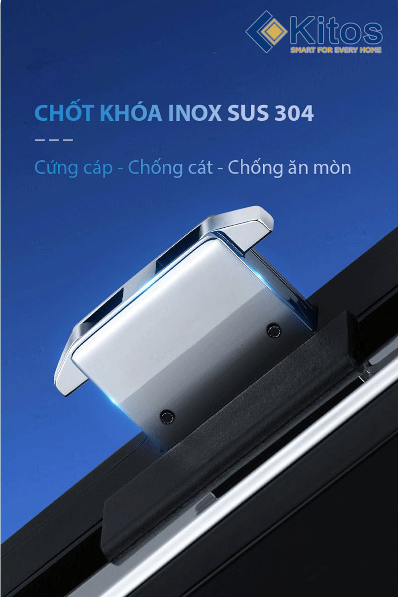 Khóa vân tay cửa kính lùa Kitos KT-GL50