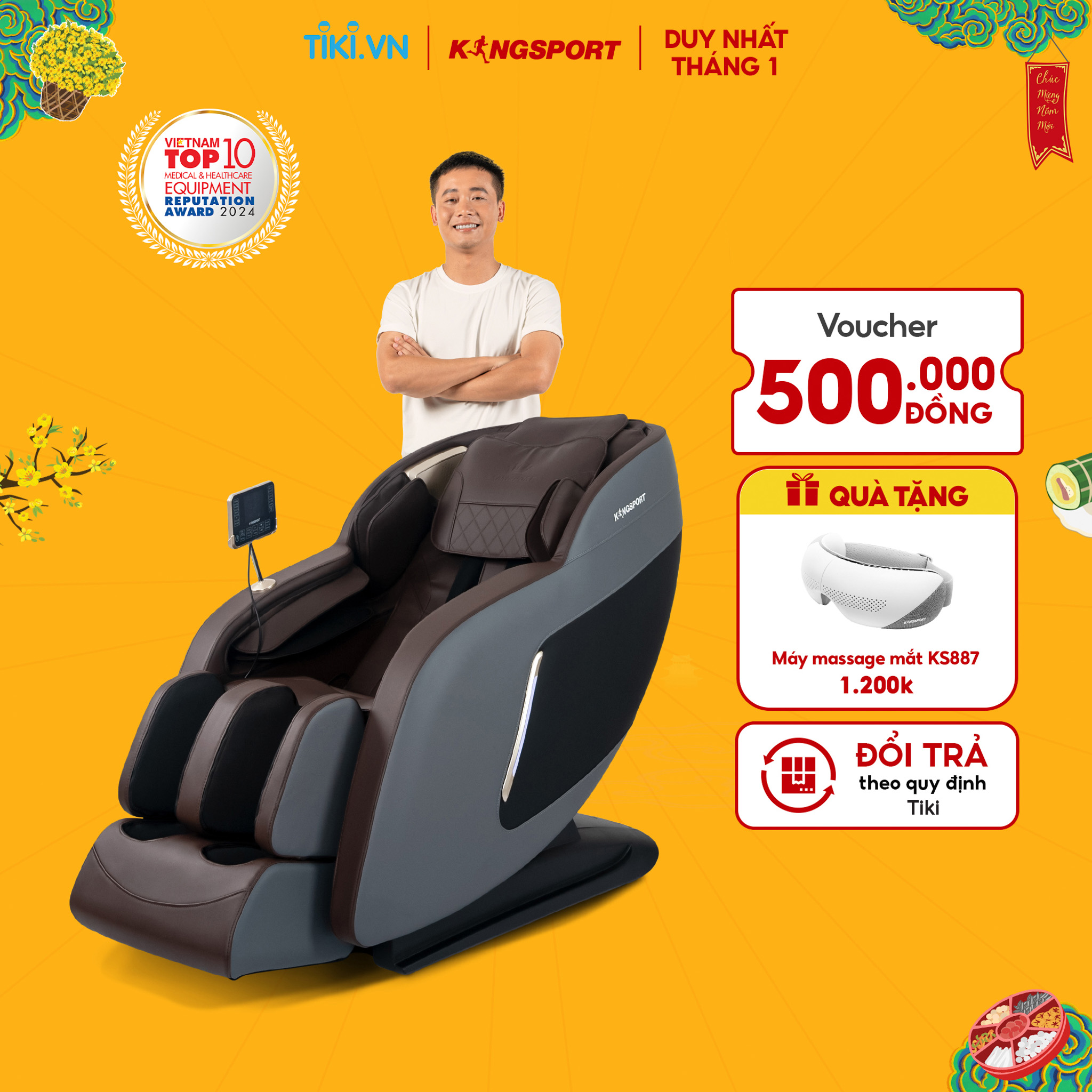 Ghế Massage Kingsport G91 Cao Cấp Con Lăn 3D Với 8 Bài Tập, Chế Độ Quét Cơ Thể Thông Minh, Túi Khí Massage Chân Cao