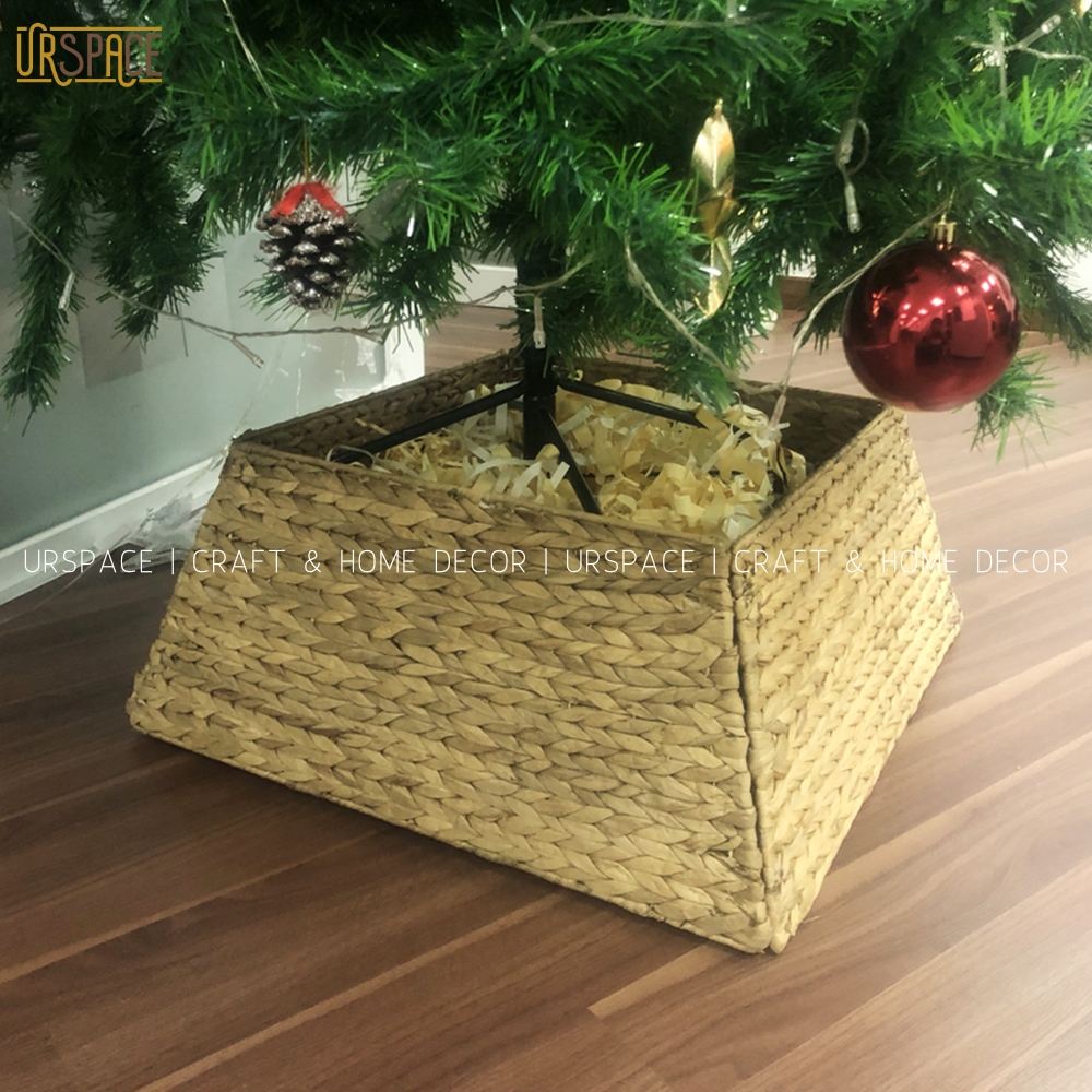 Đế trang trí gốc cây thông Noel Phụ kiện Hàng rào bằng lục bình/ HYACINTH TREE SKIRT