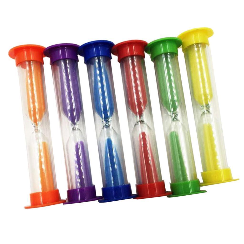 6pcs Kitchen Cooking Baking Sand Timer Set Reading Hourglass