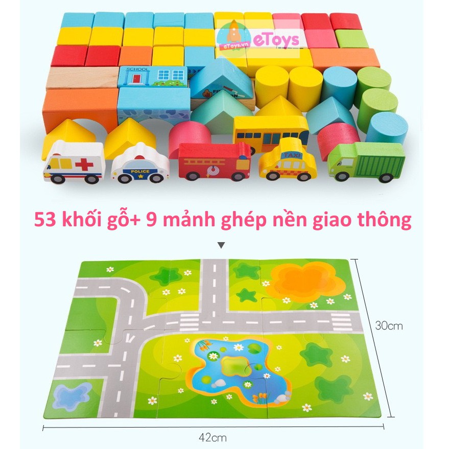 Đồ Chơi Xếp Hình Ghép Hình Bằng Gỗ Cho Bé Sáng Tạo