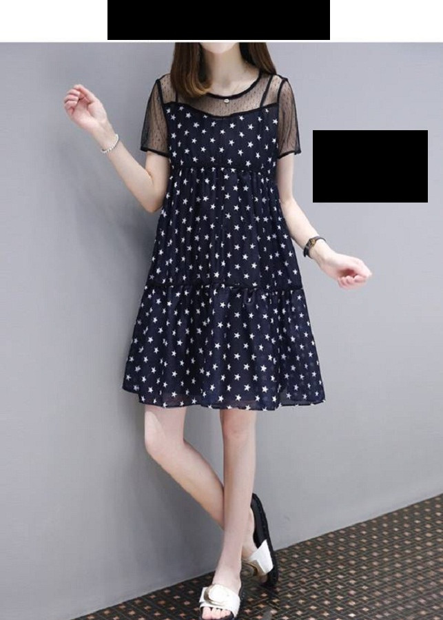 Đầm nữ họa tiết ngôi sao 011213