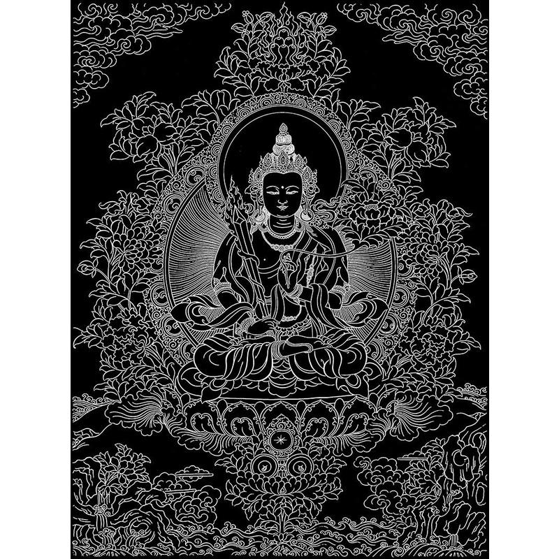 Tranh tô viền Phật Hư Không Tạng Bồ Tát