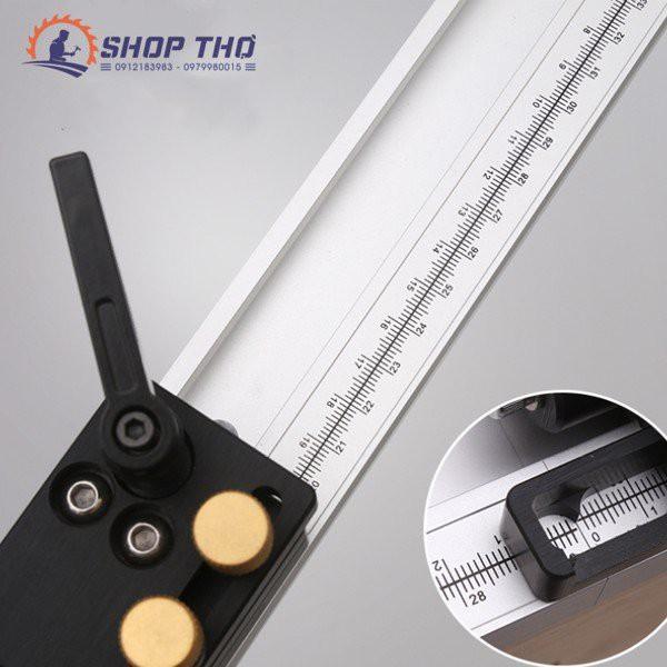 Ray trượt nhôm độ dài 120cm - vạch thước khắc liền trên ray trượt, chuyên dùng để chế bán cưa bàn phay