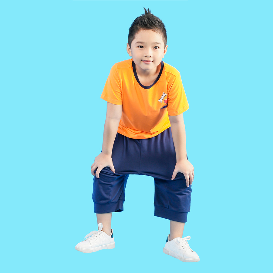 Quần Thun Lửng Bé Trai Không In Ugether Ukid141 - Xanh Đen (Size 3-4)