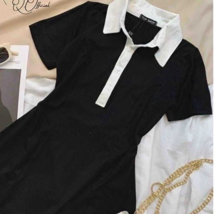Đầm Polo Siêu Xinh Vải Poly Chất Lượng Cao-Siêu Mát-Co giãn tốt- Bền Bỉ- Không nhăn- Không bai nhão