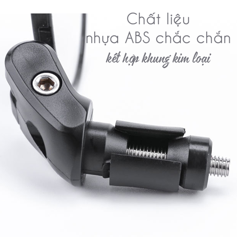 Gương Kính Chiếu Hậu Xe Đạp GXD-ML03 cho xe đạp có lỗ tay cầm phi 18-22mm xoay 360 Độ giúp quan sát phía sau xe đạp  (Mặt Gương Cầu Lồi) - Mai Lee