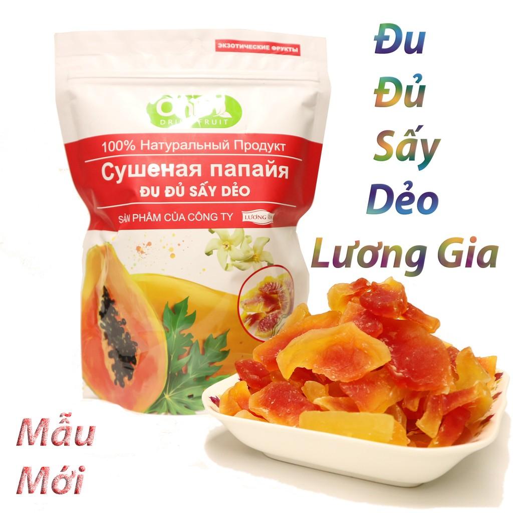 Đu Đủ Sấy Dẻo Vị Chanh Dây Lương Gia 500gr