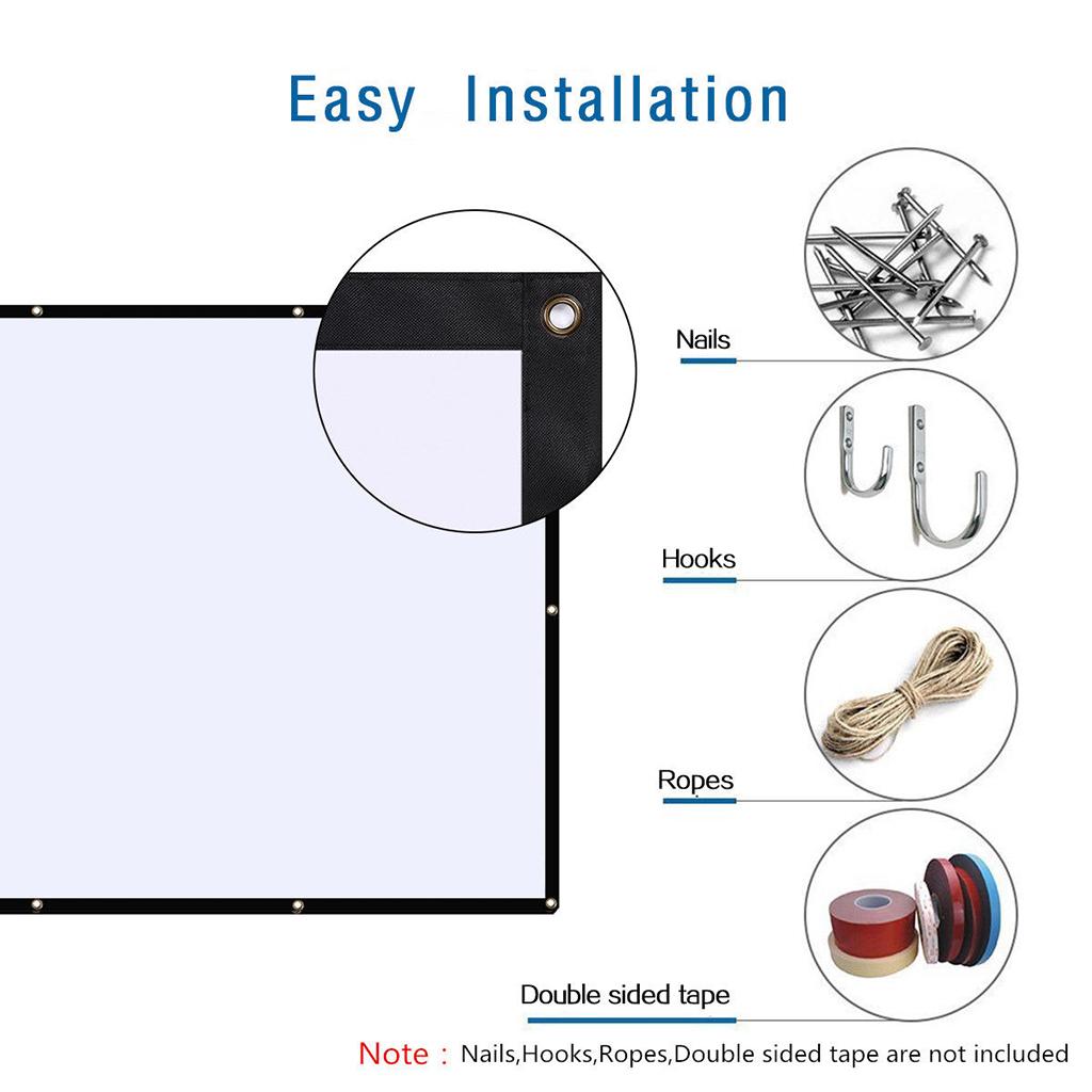 Outdoor Portable Projector Screen Soft Home Cinema Movie Screen