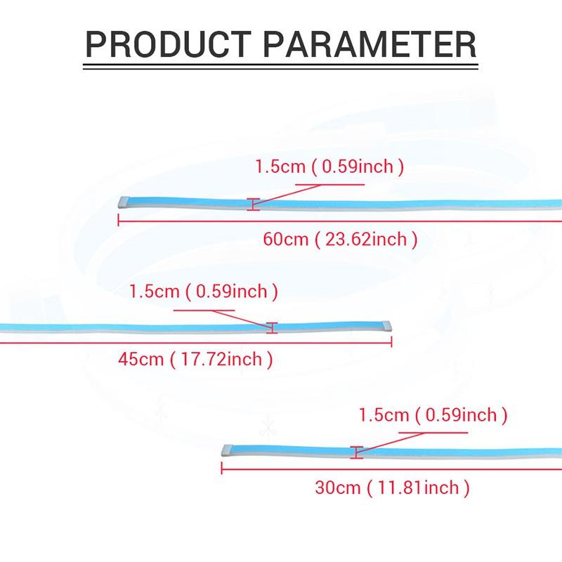Mới 2 cái Xe Đèn Led Dải Đèn Chạy Ban Ngày Dải Đèn Pha Tự Động Linh Hoạt Đèn Pha Trang Trí Đèn Vàng 12 V 30 cm 45 cm 60 cm