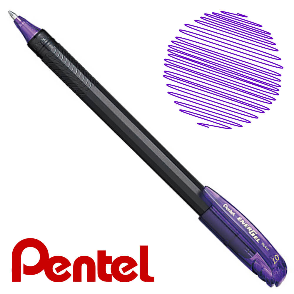 Bút Ký Mực Gel Nhật Bản Pentel Energel Bl417 Ngòi 0.7Mm 12 Màu Mực - Tím - V