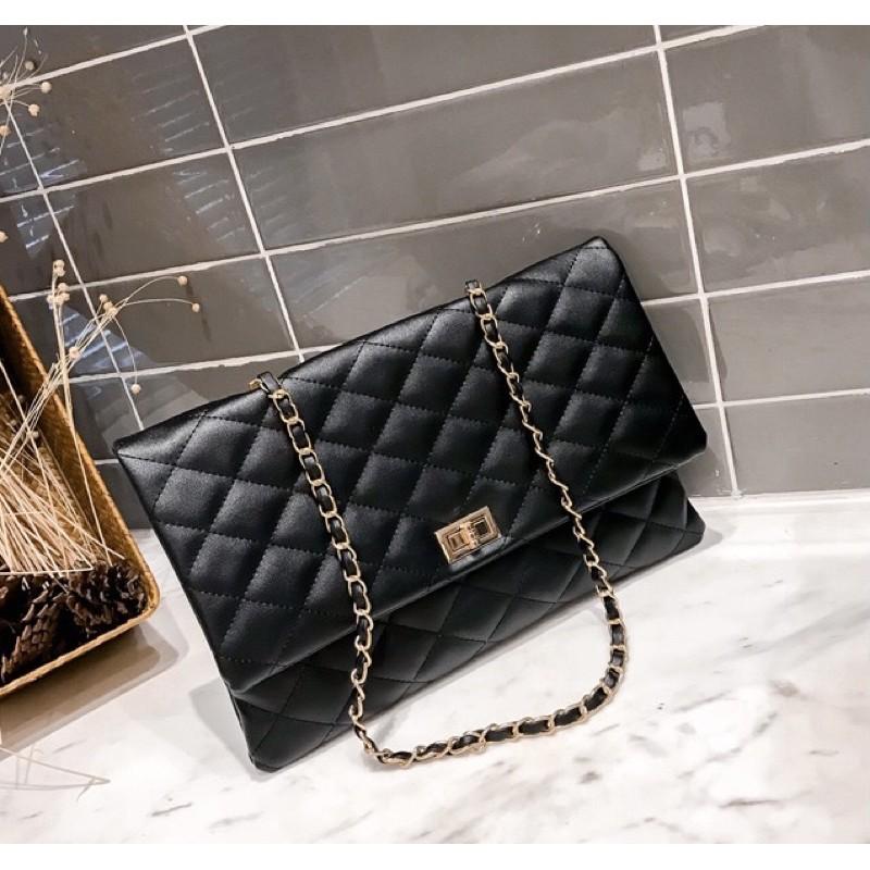 Túi nữ cắp nách big size hoạ tiết quả trám