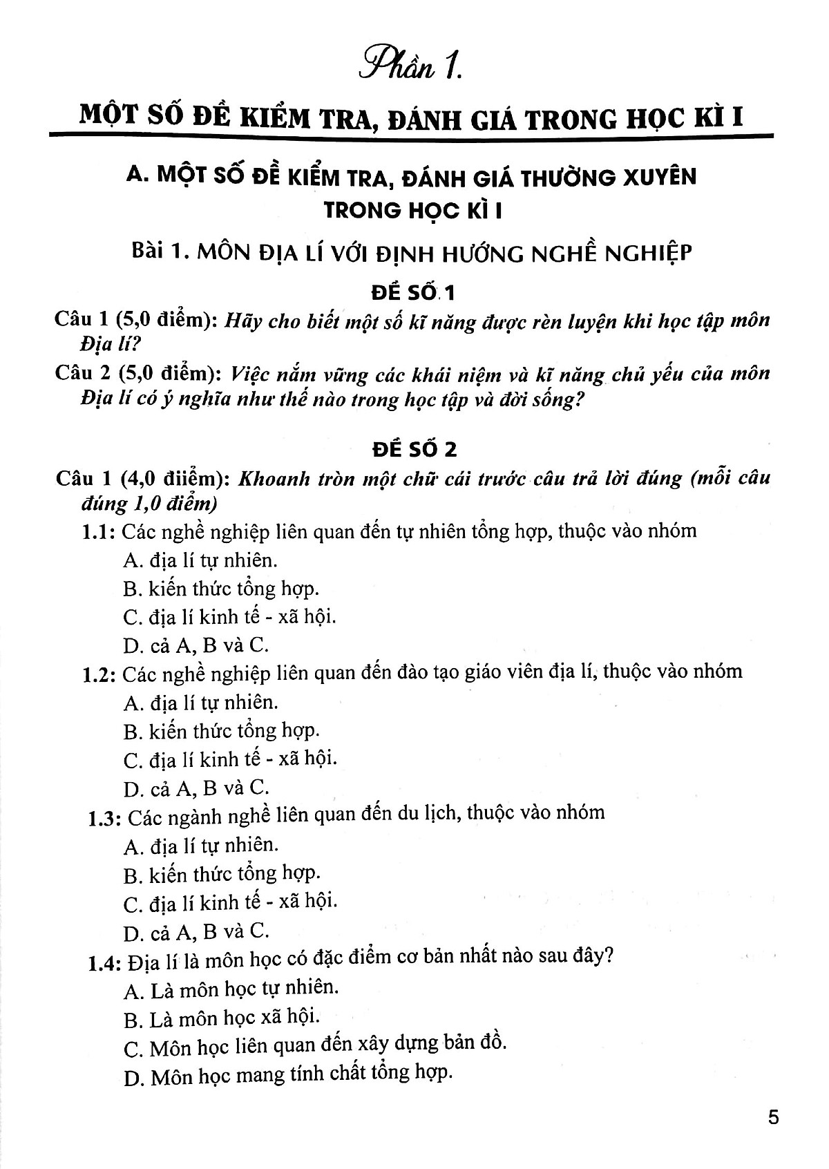 SÁCH-Đề Kiểm Tra, Đánh Giá Địa Lí 10 HA-MK