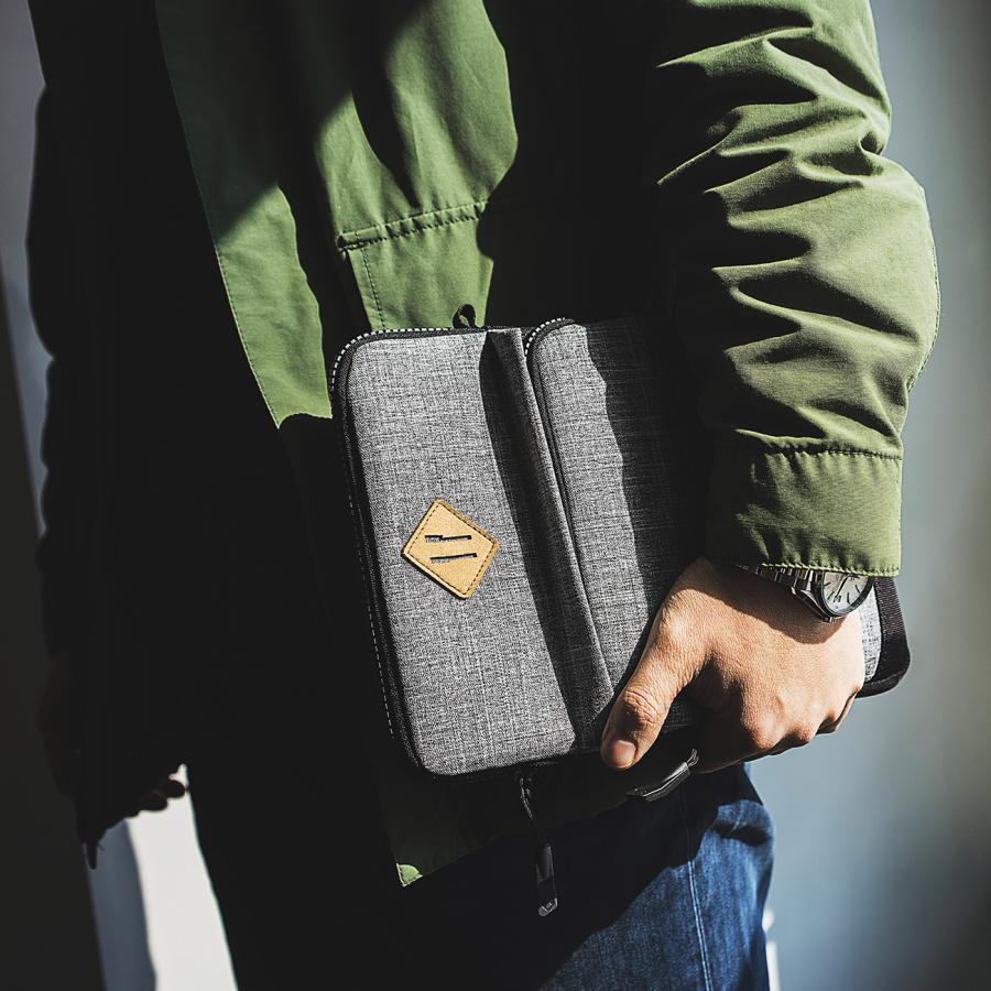 Túi đeo chéo chống sốc cho iPad 10.5 - 11inch TOMTOC Multi Function Shoulder Bags - A20-A01 - Hàng chính hãng