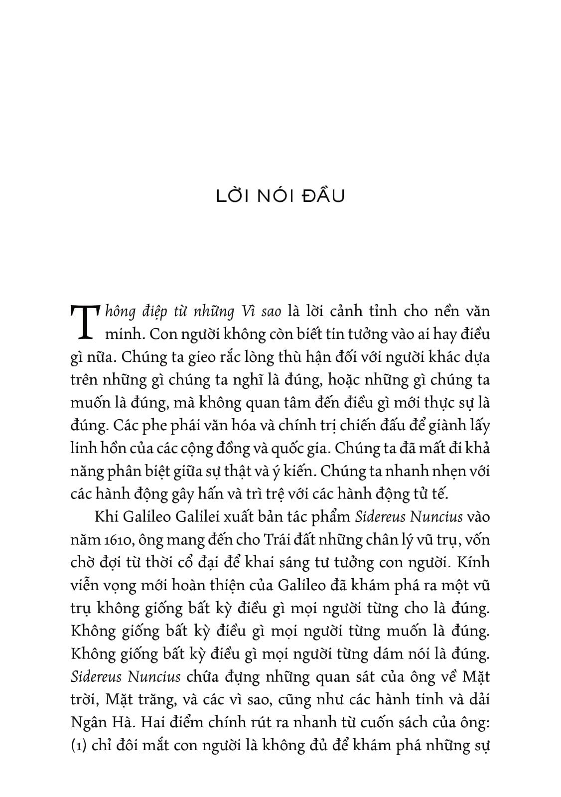 Sách - Starry Messenger - Thông Điệp Từ Những Vì Sao - Góc Nhìn Vũ Trụ Về Nền Văn Minh