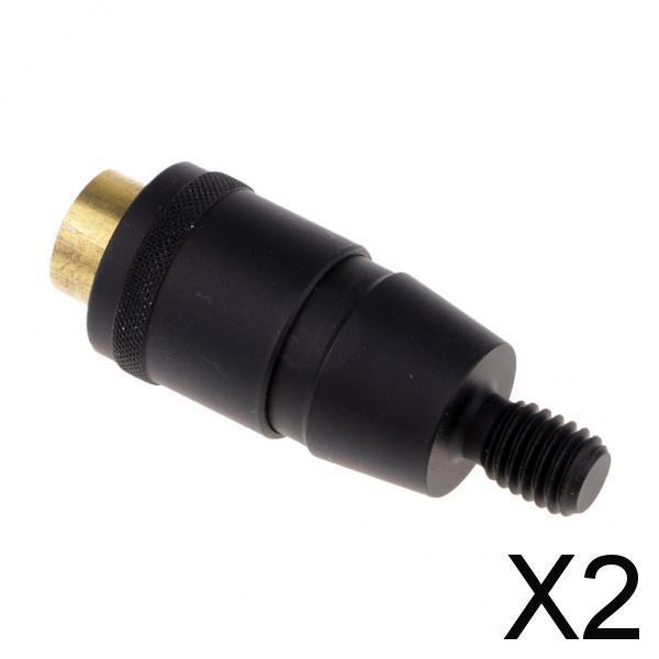2xFishing Landing Net Connector Head Screw Net Rod Quick Release Adapter Black