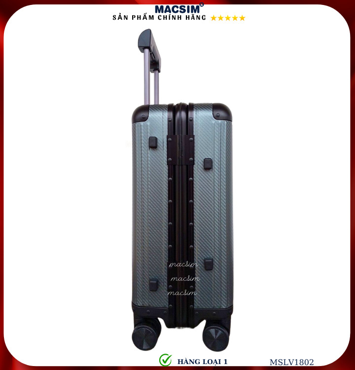 Vali hợp kim nhôm cao cấp Macsim MSLV1802 cỡ 20 inches màu Black, Gun, Blue, Gray hàng loại 1