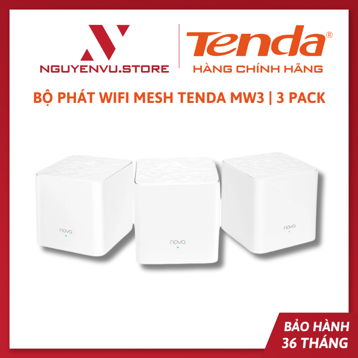 Bộ Phát WiFi Mesh Tenda MW3 | 3 Pack - Hàng Chính Hãng