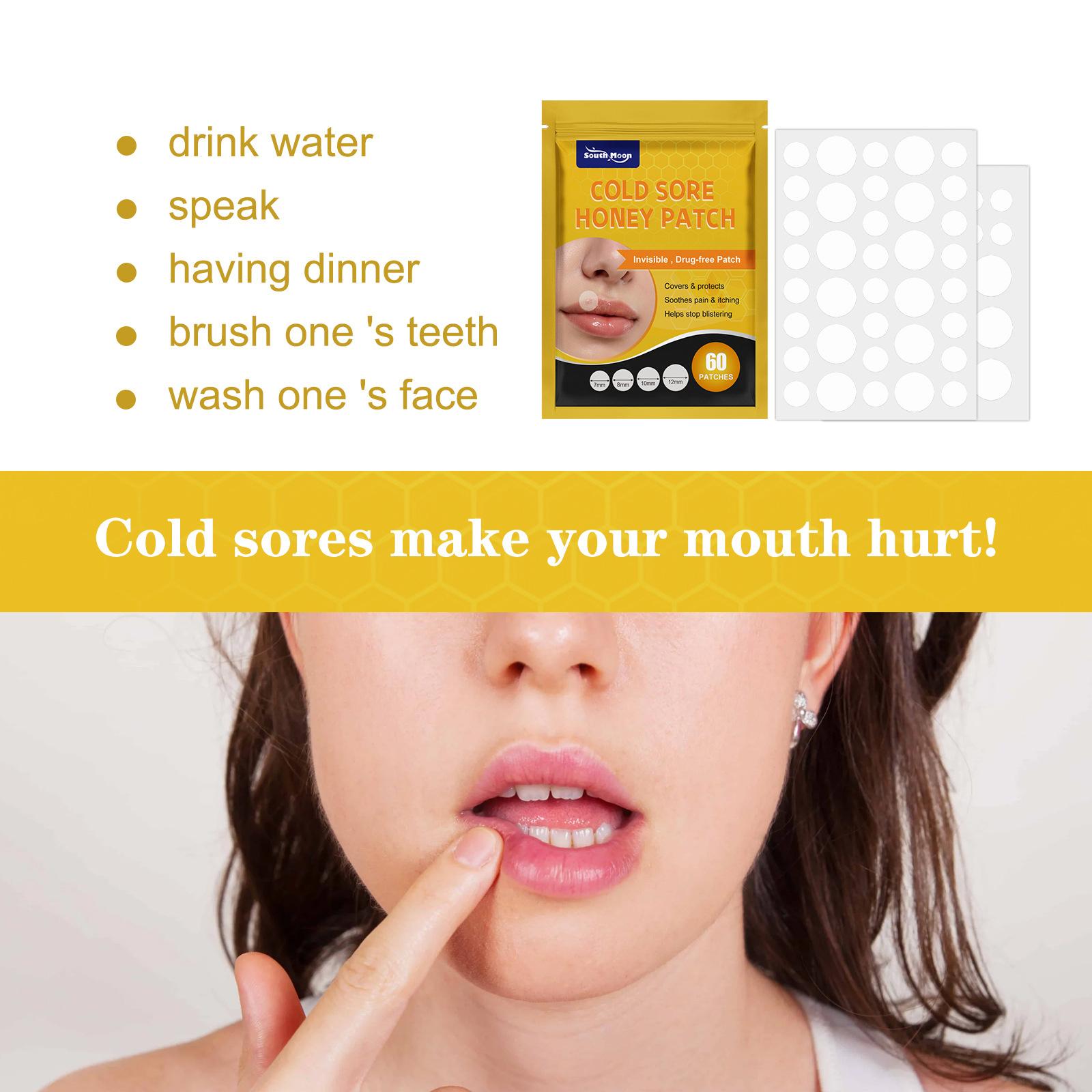 South Moon 60 patches Cold Sore Honey Patch Blister Treatment Conceals Protects Soothes & Hides Cold Sores