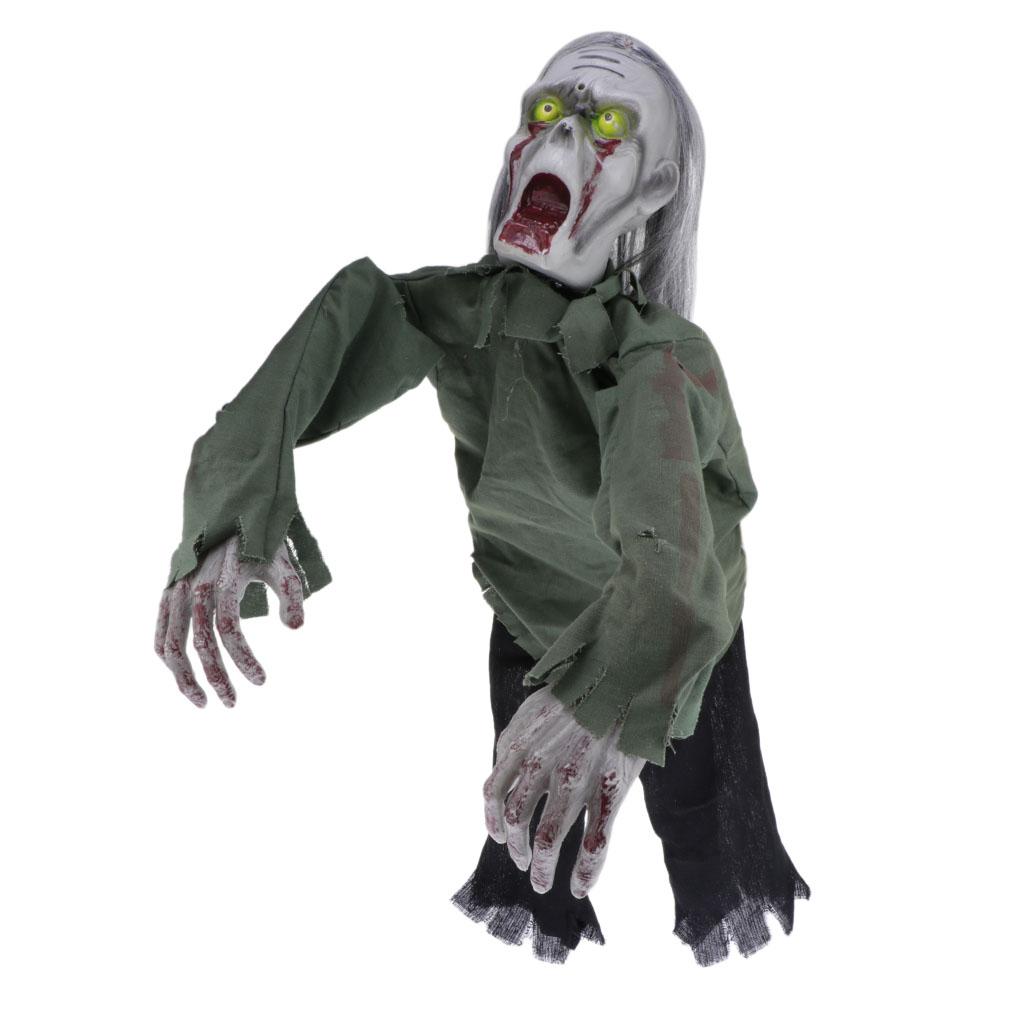 Scary Halloween Crawling Zombie Animated Haunted House Party Decoration Prop