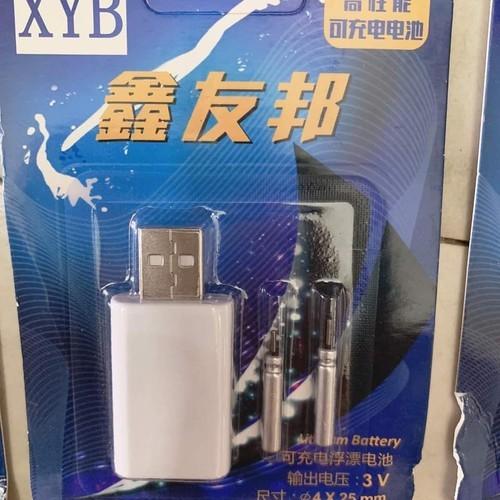 Sạc Pin Phao Câu Đài Đầu Cắm USB Tặng Kèm 2 Pin