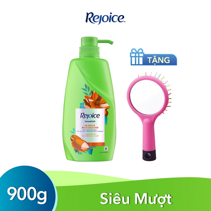 Dầu Gội Rejoice Siêu Mượt (900ml) [Tặng kèm Gương lược 2 in 1]