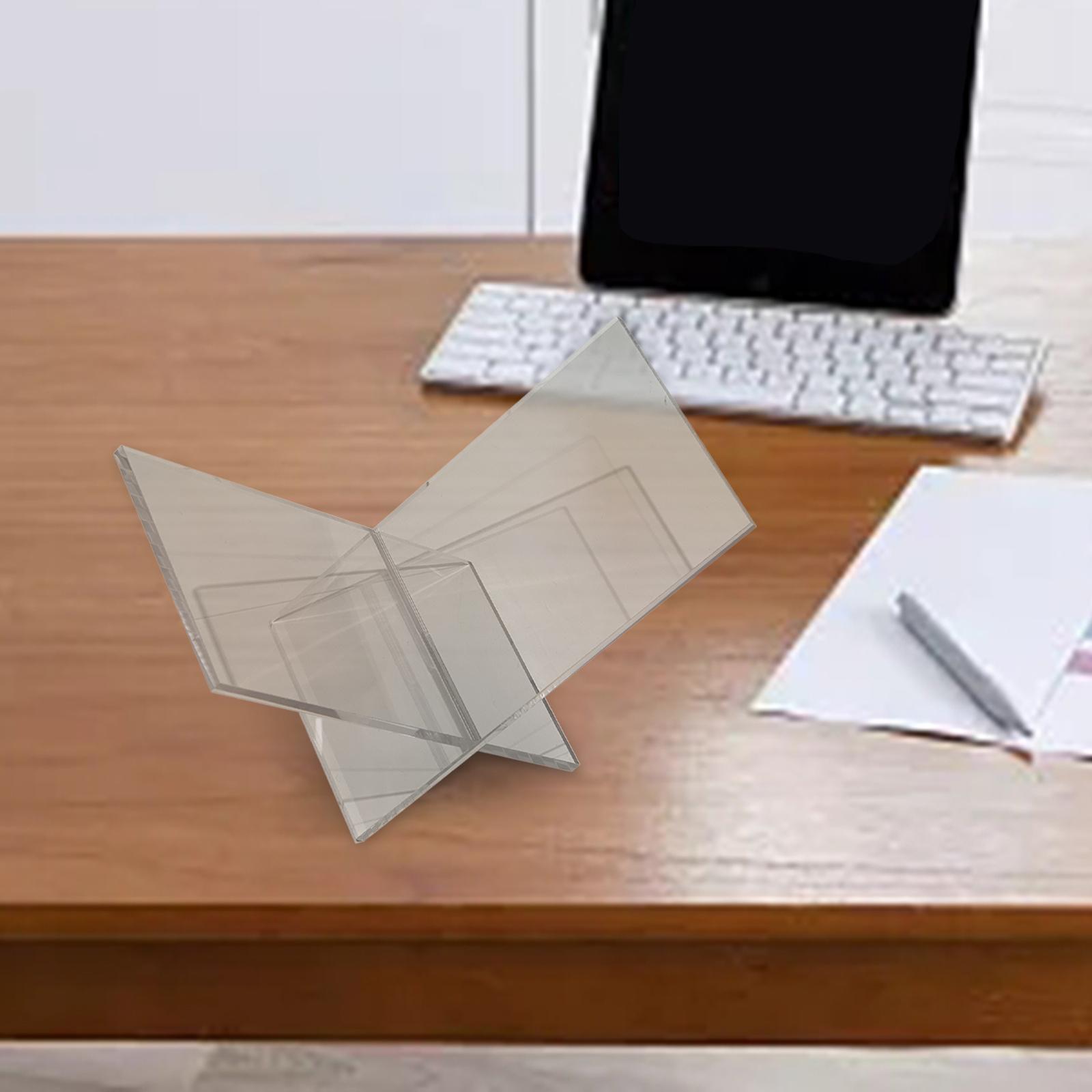 Acrylic Book Reading Holder for Desk Display Storage Shelf Open Book Stand