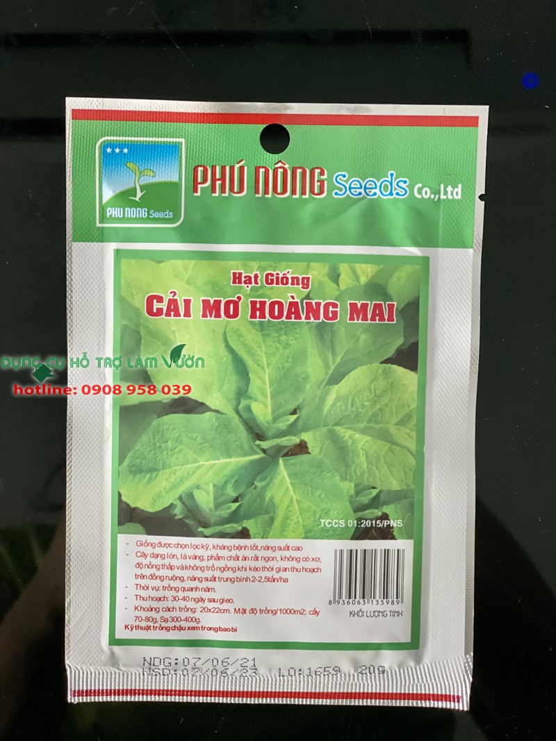 HẠT GIỐNG CẢI MƠ HOÀNG MAI - PHÚ NÔNG
