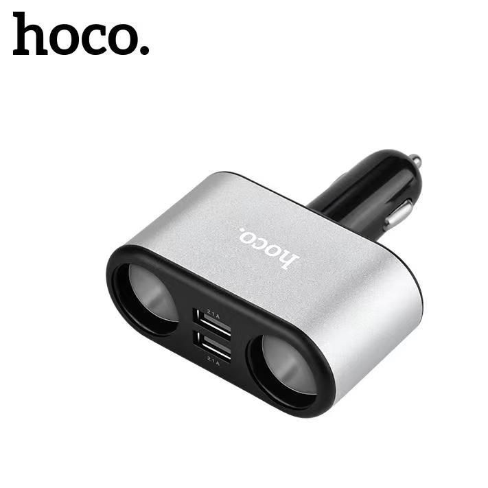 Tẩu sạc nhanh oto 4 cổng Hoco DF206 - cốc sạc 4 in 1 2 cổng usb 2 cổng chia trên ô tô xe hơi - hàng chính hãng